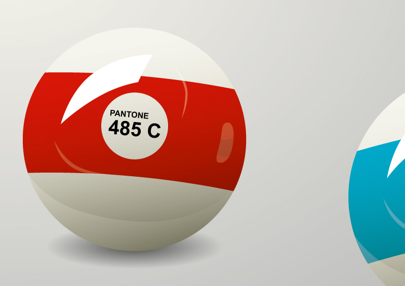 Pantone billard balls - detail