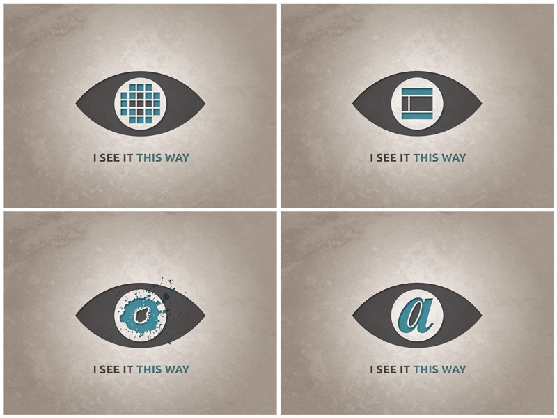 Series "I see it this way" - DTP, Layout, Art, Typo