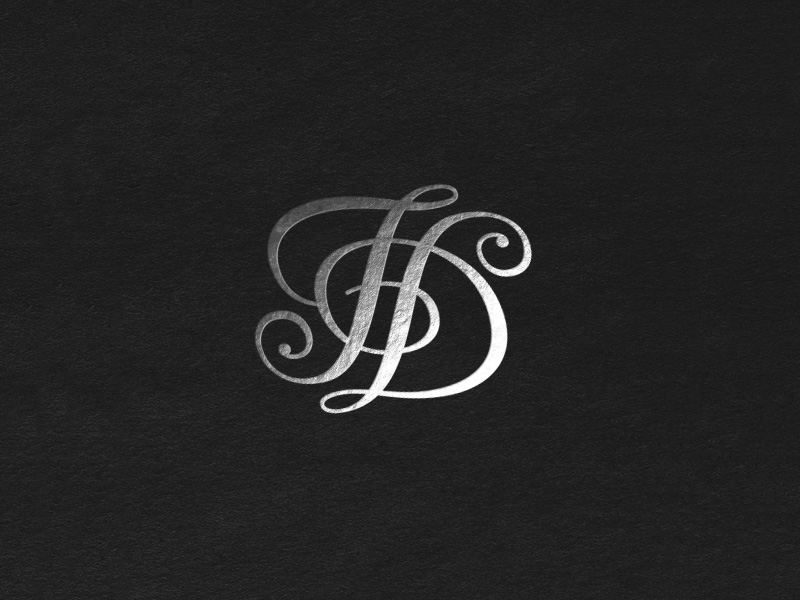 Monogram Silver Hotfoil on Black